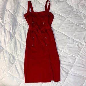 Dark Red Dress w/ Slit